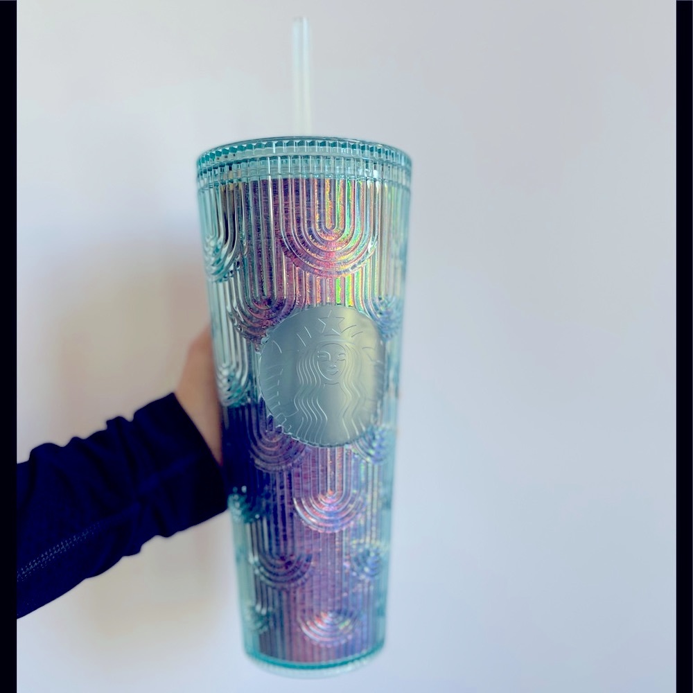 Starbucks Teal Mermaid Scale Iridescent Venti Tumbler